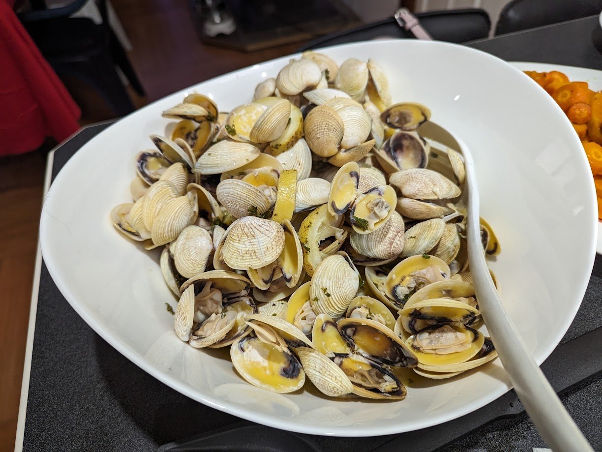 Finished Steamed Vongole in Beer