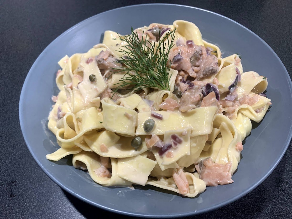 Finished Smoked Salmon Pappardelle