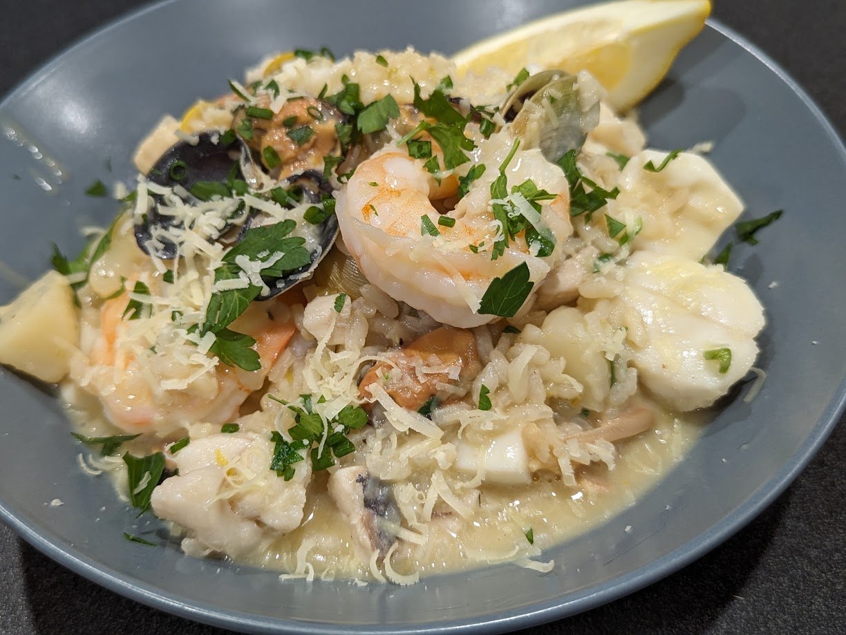 Finished Seafood Risotto