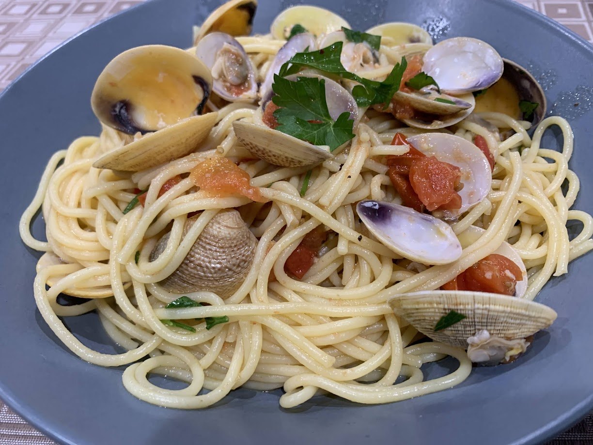 Finished Vongole Spaghetti